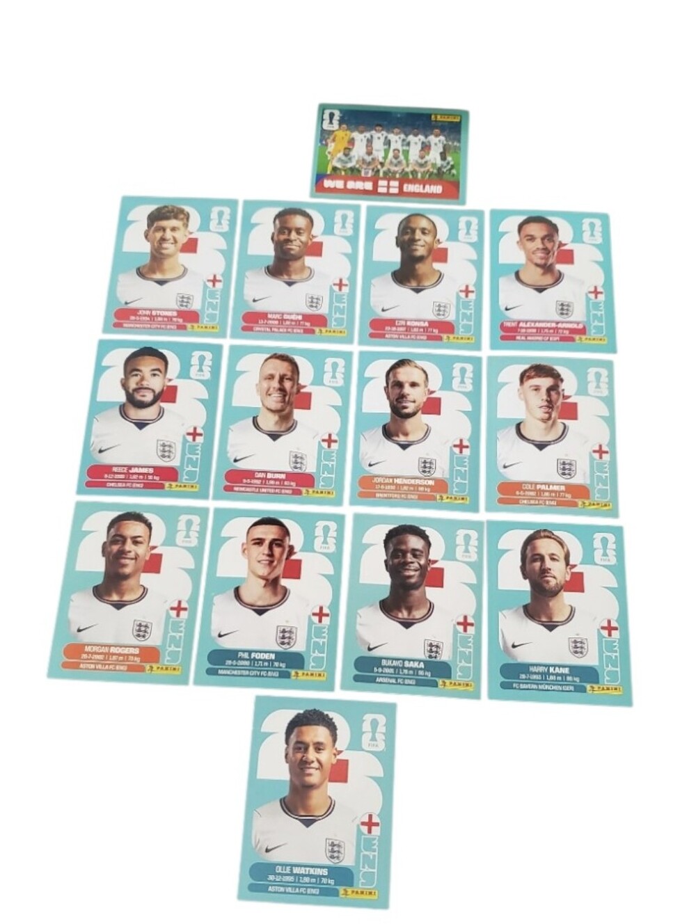 Panini Fifa World Cup 2026 Team England Latin American Stickers Lot 14